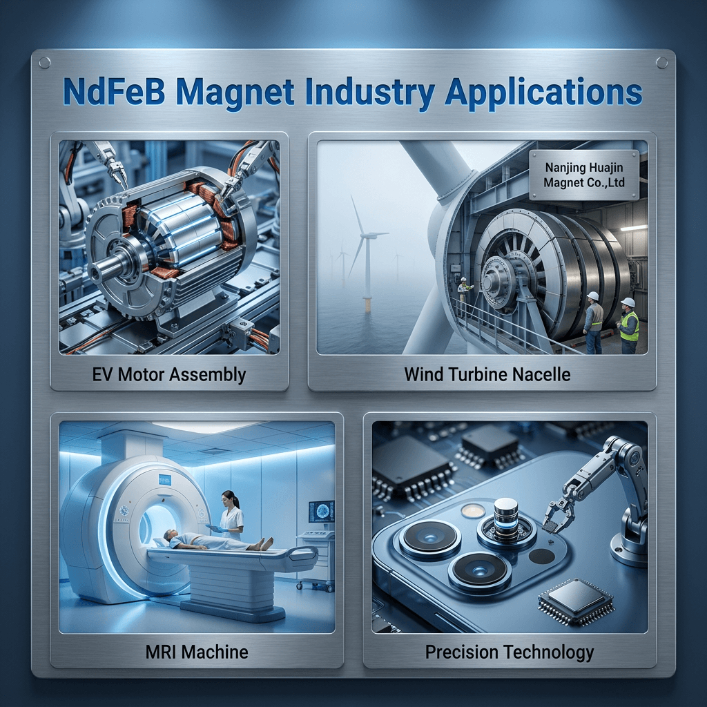 Neodymium Magnet 
Applications:
EV motor
Robotics
Wind turbine
Wireless charging
MRI equipment