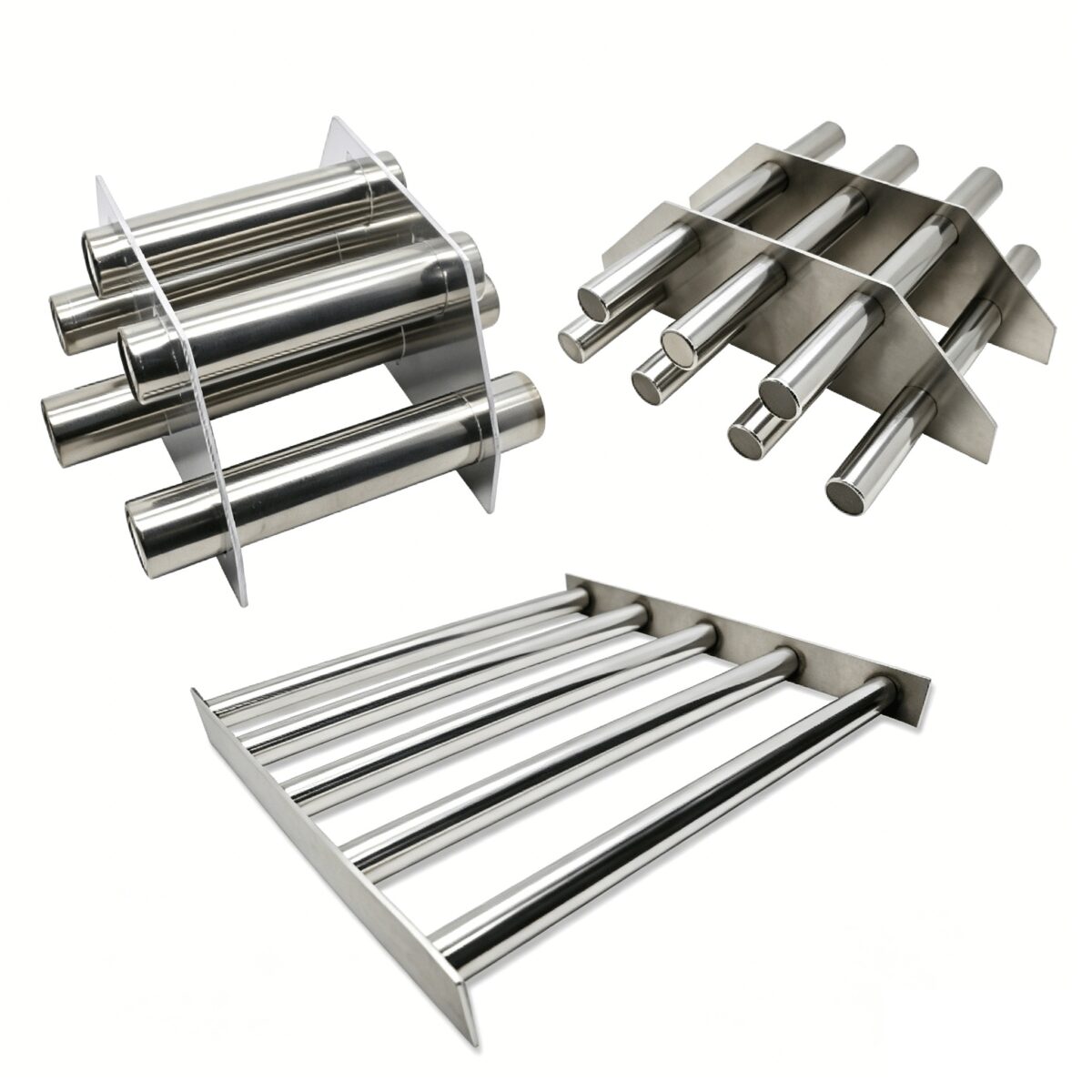 High gauss magnetic grate with stainless steel frame