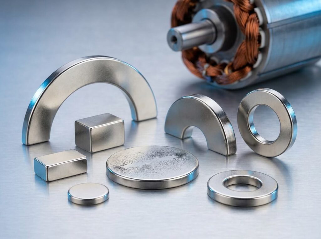 NdFeB permanent magnets for high efficiency motors