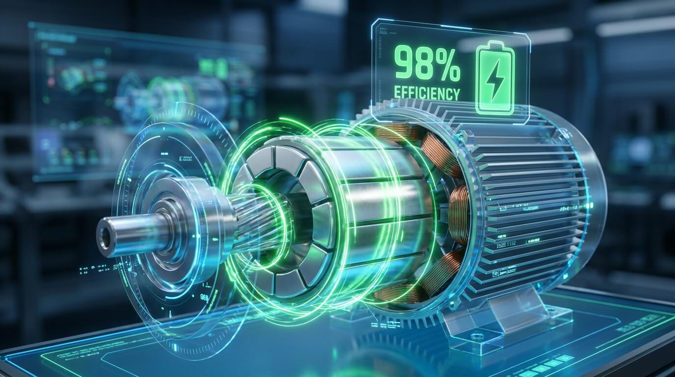Permanent magnets improve motor efficiency in electric motors