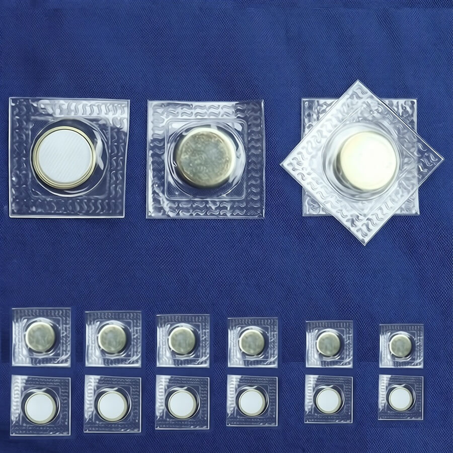 Custom waterproof magnetic buttons with coating colors size options and apparel fabric samples