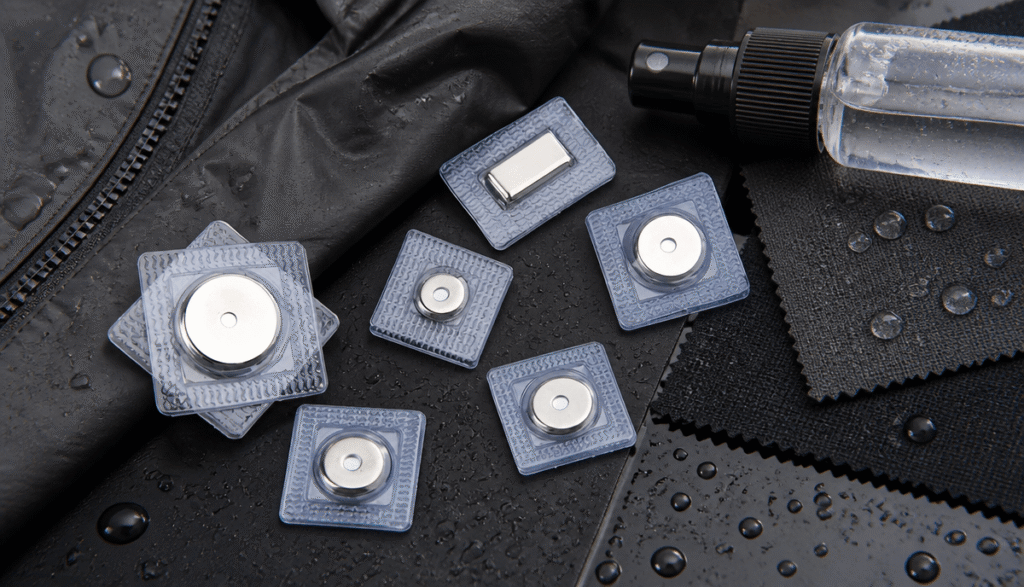 TPU coated waterproof magnetic buttons for outdoor jackets rainwear and performance apparel